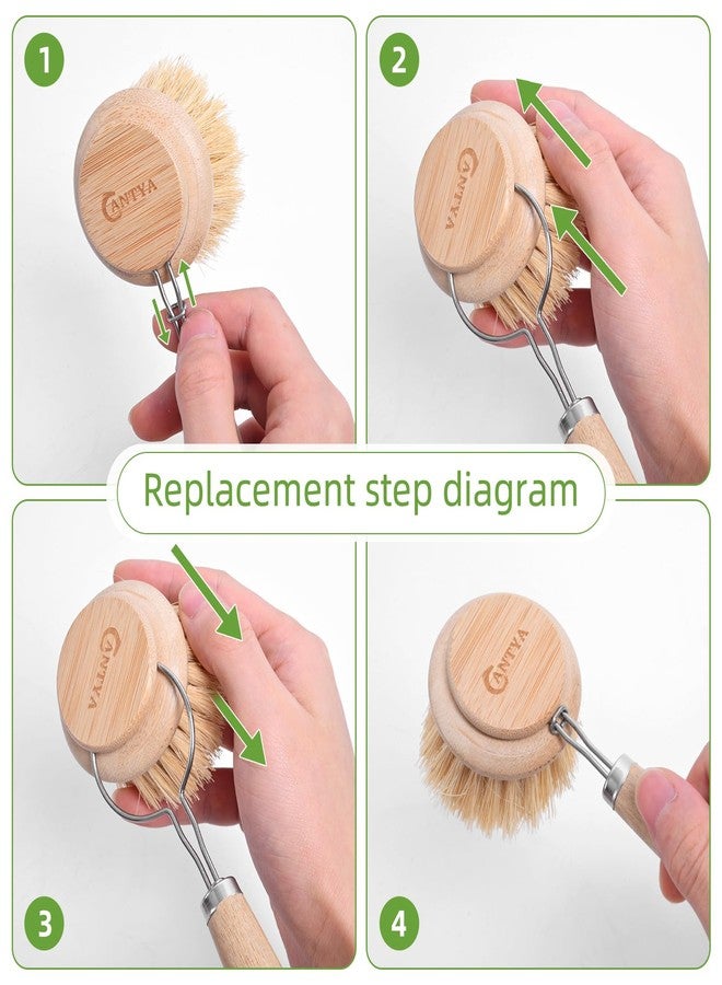 ANTYA Bamboo Dish Brush - Bamboo Dish Scrubber, Eco-Friendly and Biodegradable, Vegetable Brush Suitable for Cookware, Bowls and Plates, Non-Stick Pans(Soft Bristles) - Image 5